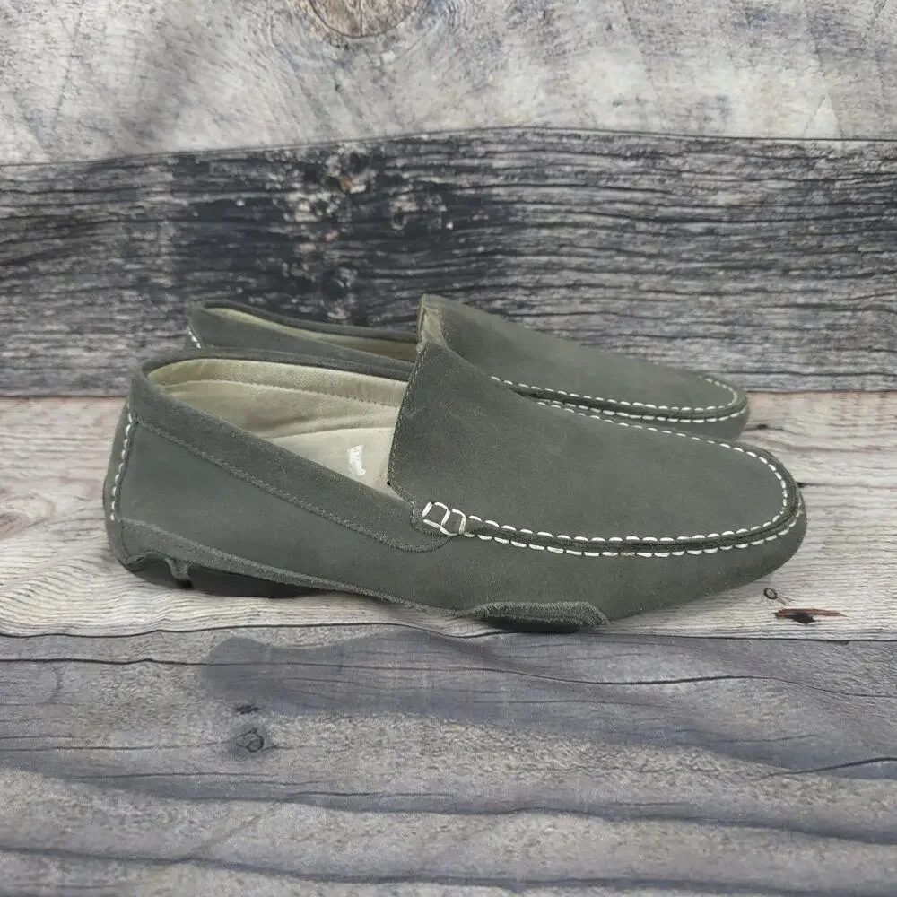 Kenneth Cole Reaction Loafers Mens Size 9.5 M Gray Suede Leather Slip On House